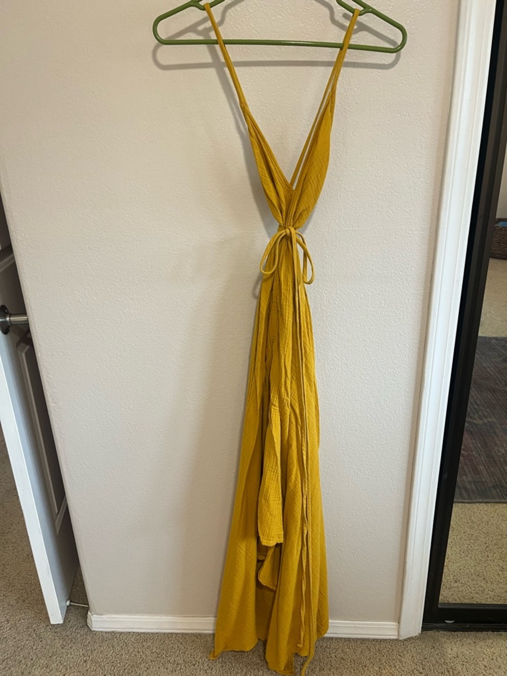 lovestitch Mustard Yellow backless dress
